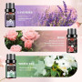 AESHORY Kit Huiles Essentielles Florales Aromathérapie 6x10ML, Huiles Essentielles Florales 100% Naturelle pour Diffuseurs, Apai