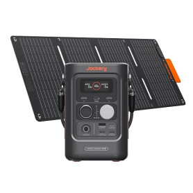 Jackery Explorer 300D Générateur Solaire Portable avec 40W Panneau Solaire, 288Wh Batterie LFP Ultra-Léger, Câble 2 en 1 pour Po