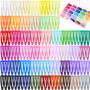 150 Pièces Barrettes à Cheveux, 50 Couleurs, Funtopia, 5 cm, Colorées, avec Étui de Rangement, Antidérapantes, en Métal, pour Fe