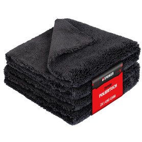 SPRINGER ZX1500 - - 2 x Chiffon Duo Microfibres 40 x 40 cm - - 2-en-1 Entretien Auto 450 GSM - pour Polir et Sécher - Chiffon de