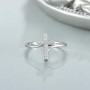 starchenie Bague Croix en Argent 925 avec Zircon Bague Chrétienne pour Femme