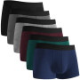 QINCAO Boxer Homme,Calecon Homme,lot Boxer Homme Coton,Confortables et Bien ajustés（Lot de 6）