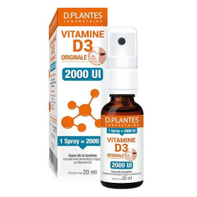 D plantes D.Plantes - Vitamine D3 2000 UI - Huile - Spray - 20ml
