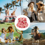 YAMEIZE Chapeau Seau Fraise pour Femme - Chapeau Fille Charlotte Aux Fraises Chapeau Seau Mignon Rose Plage été Extérieur