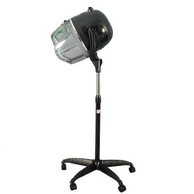 Sanqiao Casque Chauffant Professionnel sur pied, Casque Sèche-Cheveux avec Minuterie pour salon de Coiffure, Hauteur et Températ