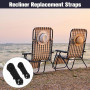 4 Pcs Corde Remplacement élastiques pour Chaise Longue Transat Pliante Inclinable Cordons de Remplacement de Chaise Zéro Gravité