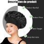 Bonnet Satin Cheveux Nuit, Bonnet Soie Cheveux Nuit Élastique pour Le Soin des Cheveux