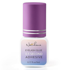 Natuhana Colle Extension Cils,0.5s Rapide Instantané Tenue 6-8 Semaines,5ml Étanche Extra Fort Adhésif,Noir