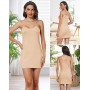 Sopesil Fond de Robe Femmes Modal Chemise de Nuit Sexy sans Manches Elégant Mini Robe Légers Respirants Jupon