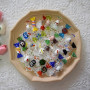 Yeskyltd Lot de 24 bonbons en verre de Murano faits à la main - Style vintage - Pour maison, fête, mariage, sapin de Noël, festi