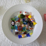 Yeskyltd Lot de 24 bonbons en verre de Murano faits à la main - Style vintage - Pour maison, fête, mariage, sapin de Noël, festi