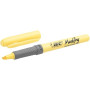 BIC Highlighter Grip Pastel Surligneurs Pointe Biseautée - Couleurs Assorties, Blister de 4