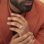 Amberta Alliance pour Homme en Argent Sterling 925 ou Plaqué Or | Bague Homme Argent Massif Poli Pouce Largeur 5 6 8 mm Bague de