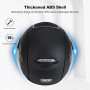 Ergocar Casque Ouvert Classique, Demi-Casque avec Pare-Soleil, Coque 709abs Combinée à Une Couche Tampon Eps pour Une Meilleure
