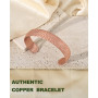 MagEnergy Bracelet en cuivre pour hommes et femmes, 100% cuivre pur, naturel, plein, non revêtu, fabriqué à la main, style tibét