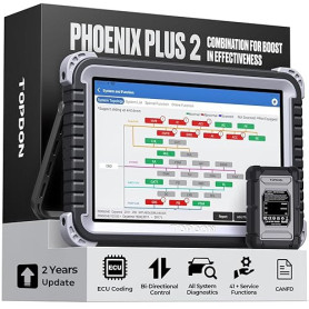 TOPDON Valise de Diagnostic Auto Phoenix Plus, Codage ECU, Niveau OE Tous Les Diagnostics du système, 41+ Services de Réinitiali