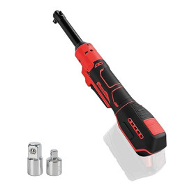 Clé à cliquet sans fil 3/8" compatible avec batterie Milwaukee M18 avec adaptateur 1/2" et 1/4", tête allongée de 15 cm, vis à c