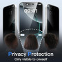 JETech Protection D'écran Anti-Espion pour iPhone 16 Pro 6,3 Pouces, Film en Verre Trempé avec Outil d'Installation Facile, Lot