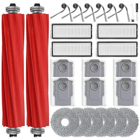 26 Rechange Accessoires pour Roborock QV 35A / QV 35S / QR 798 / QR 598 Aspirateur Robot Laveur, 6 Sacs à poussière 6 Serpillièr