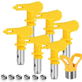 WOOLUCK® 6 pièces Buse Airless,Buse Pistolet Airless pour Pistolet à Peinture Haute Pression (Tapez 413,415,417,419,423,425)