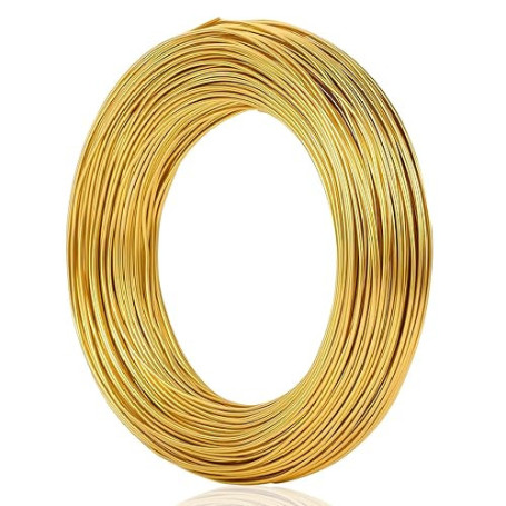 Tenbrachian Fil Aluminium 1mm x 60M, Fil en Aluminium Souple, Fils de Fer Souple Loisir Creatif d'artisanat en Aluminium, Fils d
