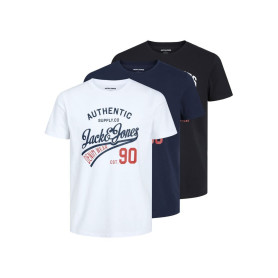 Jack & Jones Jjethan Tee SS Crew Neck 3pk MP Noos Jjethan Lot de 3 t-Shirts à col Rond MP Noos Homme (Lot de 3)