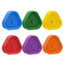 Porte Carte Enfant, 6 Pièces, 6 Couleurs Triangulaire Support Carte à Jouer, distributeur de cartes à jouer, porte-cartes triang