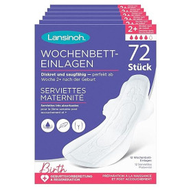 Lansinoh Serviettes maternité Post accouchement Aborbants +2 semaines X6