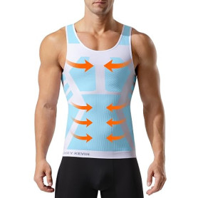 Casey Kevin Débardeur de Compression Homme Niveau 5 (20-25 mmHg) | Gain Ventre Plat Homme - T-shirt Compression Homme, Gainant p