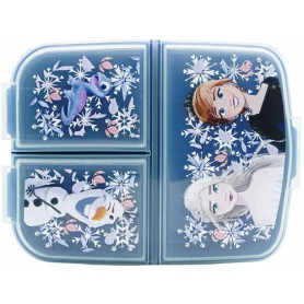 ILS I LOVE SHOPPING Porte collation scolaire avec 3 compartiments porte-goûter en plastique pour enfants, salle à manger, boîte