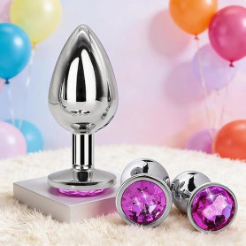 Générique Ll05-APE 3 Tailles De Produit Lisse En Acier Inoxydable (Violette Diamant) Adaptées Aux Jeux De Nuit Pour Hommes Et Fe