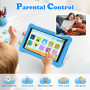 SANNUO Tablette Enfants 7 Pouces Android Tablette Éducative Enfant avec Écran HD, 8Go RAM+64Go ROM(TF 256Go), Contrôle Parental,