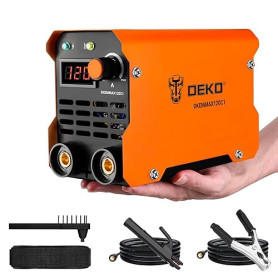 Mini poste a Souder：DEKO 120A 220V MMA Poste a Souder ARC Pour soudage de métal,bricolage,réparation de bicyclette-Machine à sou