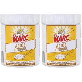 St Marc Acide Citrique Nettoyant menager 100% d'Origine Naturelle 500 g - Détartre, Décape & Enlève la rouille (lot de 2)