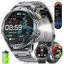 LIGE Montre Connectée Homme 1000mAh/IP68 Étanche/LED Lampe, 1.53" AMOLED Militaire Smartwatch Homme avec Appel Bluetooth, 123 Mo