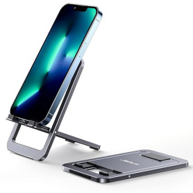 JSAUX Support Téléphone Portable, Support Pliable en Aluminium Ajustable Porte Smartphone Voyage Accessoires Bureau Compatible a