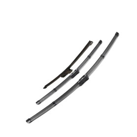 Kit de 3 Balais d'Essuie-Glace pour Volkswagen Golf VII (7) 2012-2020 - Fixation Slim Push Button 16mm - Pack Complet Avant et A