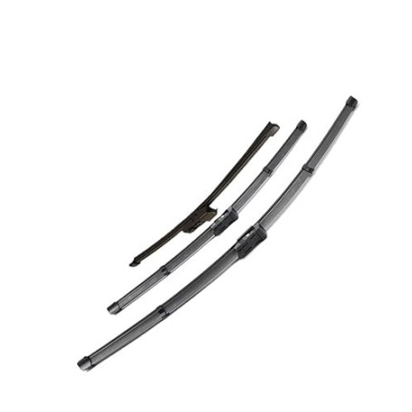 Kit de 3 Balais d'Essuie-Glace pour Volkswagen Golf VII (7) 2012-2020 - Fixation Slim Push Button 16mm - Pack Complet Avant et A