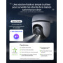 Tapo 2K Caméra de Surveillance WiFi extérieur 360°, Vision Nocturne Couleur, Détection de Personne et Suivi de Mouvement, Étanch
