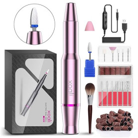 Xoali Ponceuse pour Ongles Professionnelle 25000 tr/min, 12 en 1 Lime à Ongles Electrique, Coupe-ongles avec Pointe en Céramique