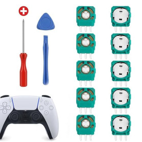 10 Pièces Potentiomètre de Module Analogique 2.3K Ohm pour Manette PS5 DualSense, Capteur de Joystick 3D de Remplacement avec Ki