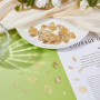 DICOSMETIC 80 pièces 4 styles de feuilles en filigrane charme en acier inoxydable feuille d'arbre charme feuille d'or charmes mo