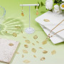 DICOSMETIC 80 pièces 4 styles de feuilles en filigrane charme en acier inoxydable feuille d'arbre charme feuille d'or charmes mo