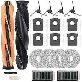 Accessoires pour Dreame X50 Ultra Complete/ L50 Pro Ultra/L40s Pro Ultra, JKOISL 2 brosses à roulettes principales, 6 sacs à pou