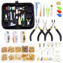 GLARKS Kit de 950 Pièces pour la Création de Bijoux Avec Pinces, Fils pour Perles, Apprêts et Outils de Mesure