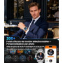 Montre Connectée Homme 1000mAh/IP68 Étanche/LED Lampe, 1.53" AMOLED Militaire Smartwatch Homme avec Appel Bluetooth, 123 Modes S
