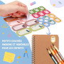 LEMESO Étiquettes Fournitures Scolaires Autocollantes Personnalisées 290PCS, 3 Tailles (0,8x4,8cm, 2,9x4,8cm, 2x2,9cm) pour Styl