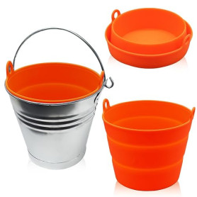 Lot de 2 revêtements de seau à graisse en silicone pour revêtement de bac d'égouttage Traeger, compatibles avec le revêtement de