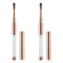 Piriuuo 2 pinceaux gel brosse avec couvercle accessoires ongles poignée diamant