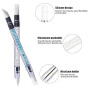 Hanyousheng Pinceaux en Silicone Nail Art, 5 Pcs Sculpture Stylo Kit, Silicone Nail Art Sculpture Pen, Double Tête Pinceaux Nail